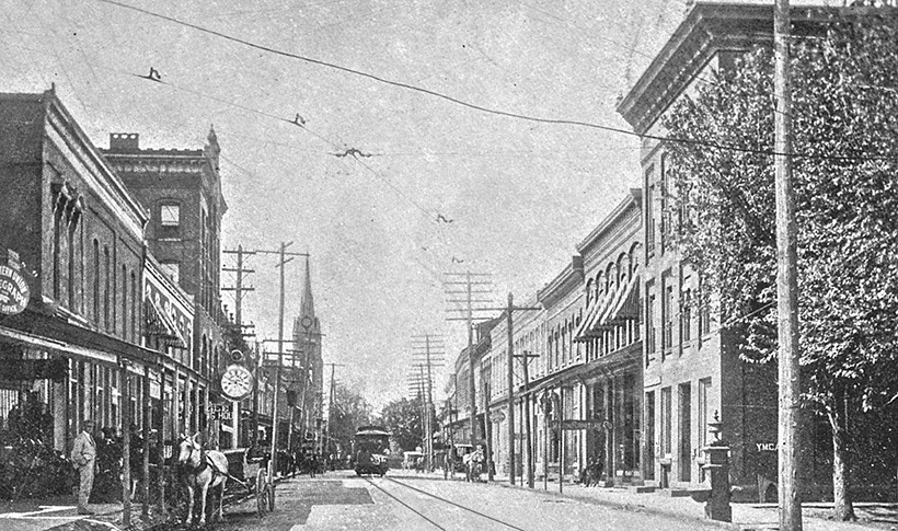 Front Street South from Broadway 1909